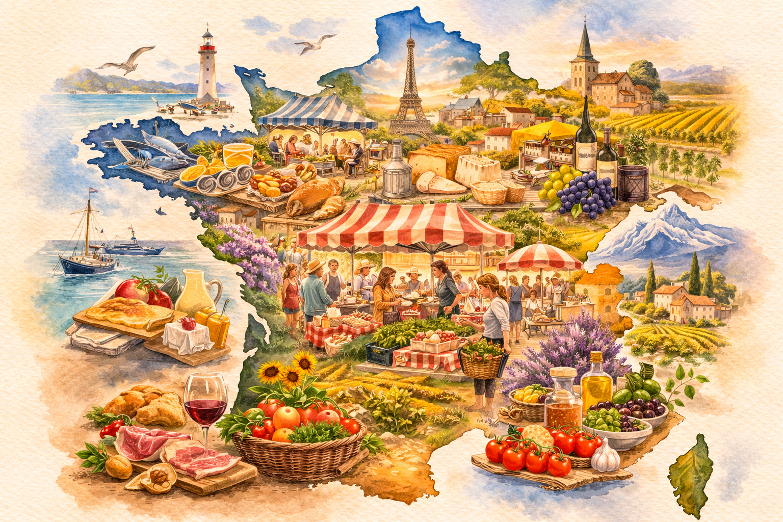 Marchés de France et art de vivre