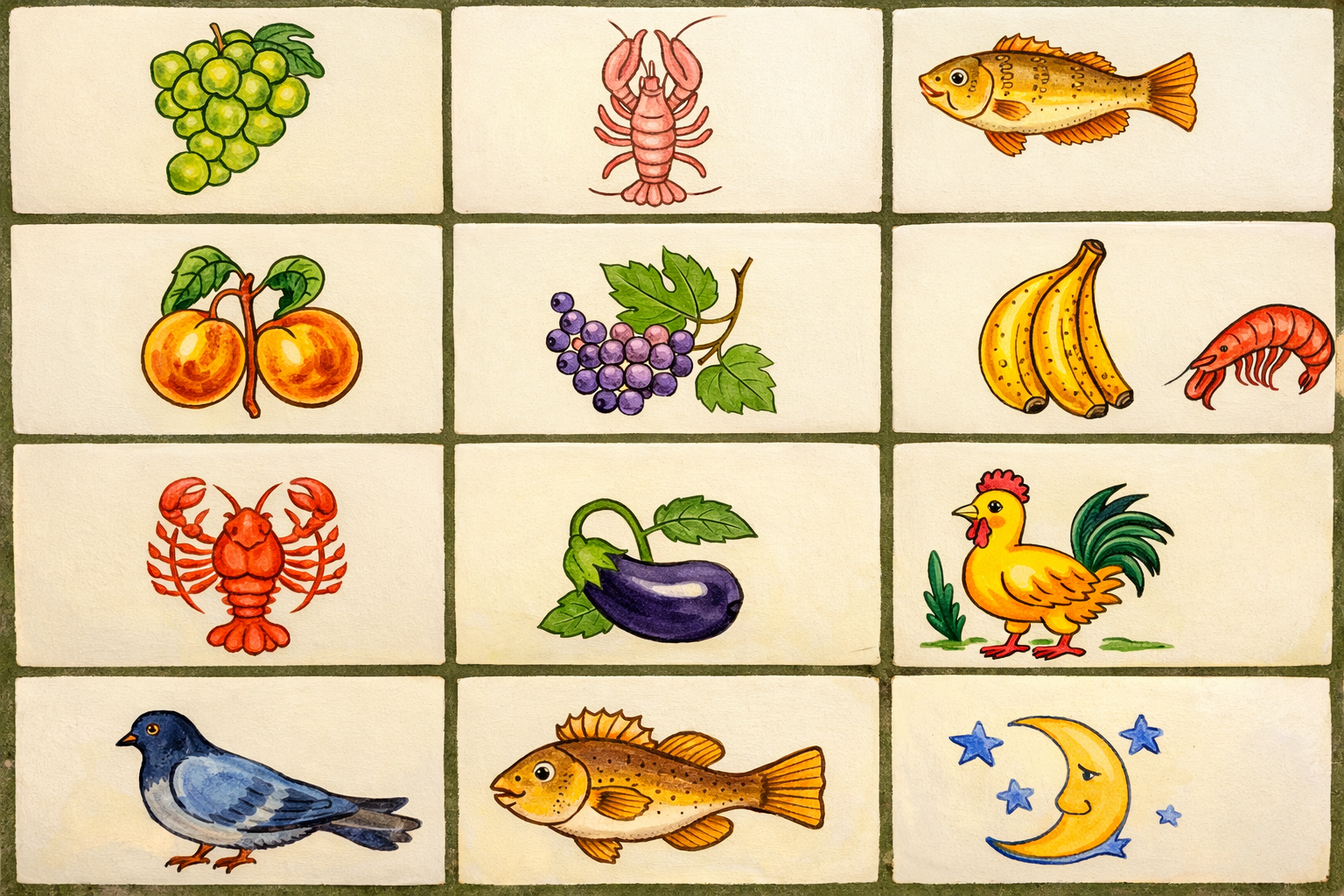 Les carreaux de la cuisine des Milandes