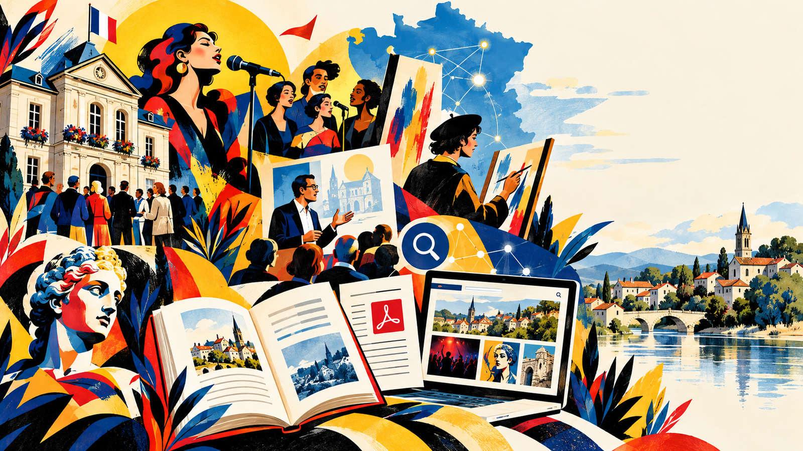 Illustration pop art : culture, événement, patrimoine, édition et transmission numérique